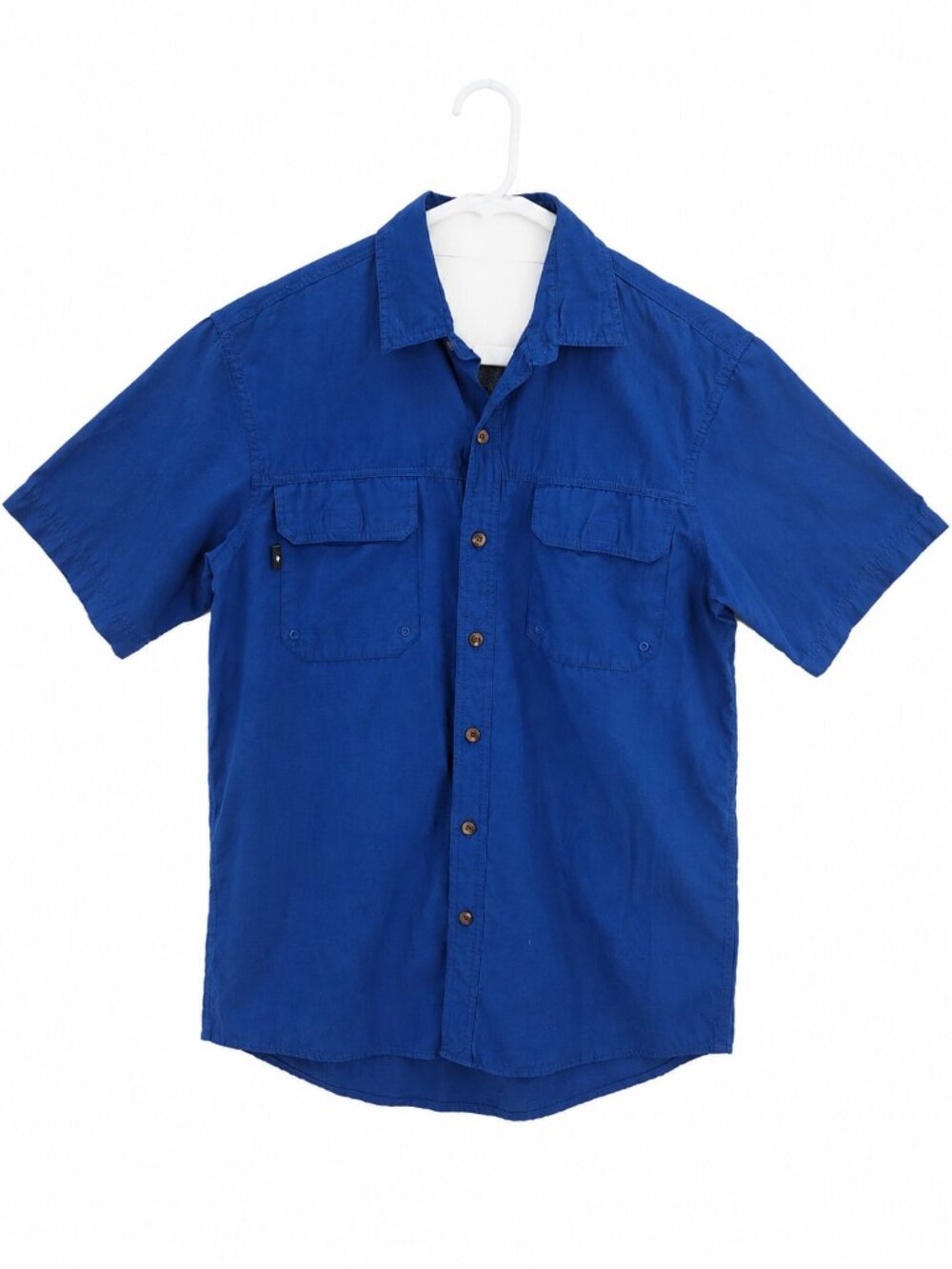 G.H. Bass Blue Fishing Shirt Medium Vented Outdoor Hiking Camp